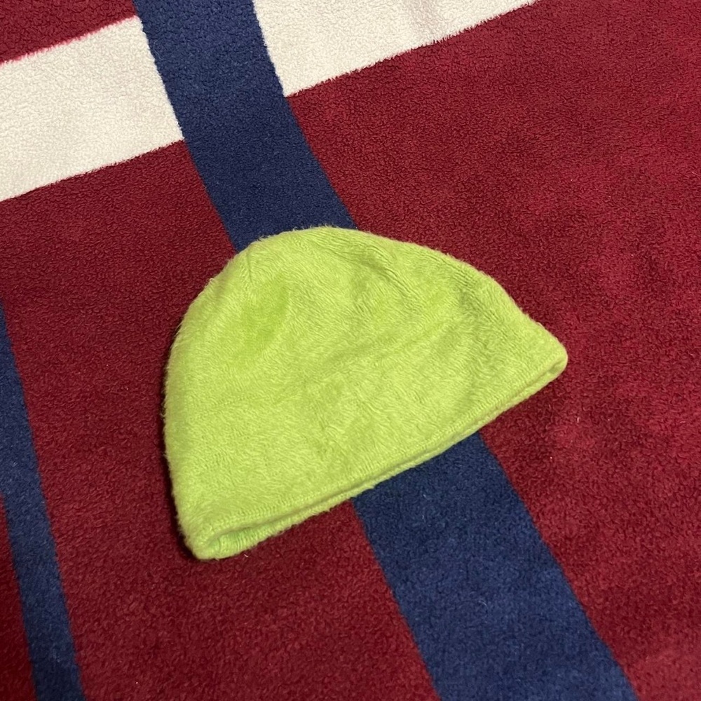 Green fuzzy furry Grinch inspired beanie hat skully
Halloween Christmas costume